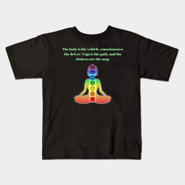 Yoga is the Path Kids T-Shirt by dmangelo